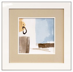 Framing abstract art, contemporary art framing, white frame, matboard, whir fillet