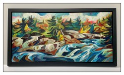 Framing canvases, black mat finished frame, picture frame for canvases