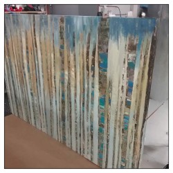 Custom stretched canvas, abstract blue painting