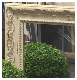 Custom framed mirror, ornate rustic picture frame