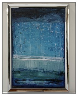 Custom framing, reflective finish picture frame, modern art