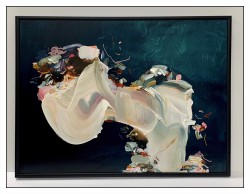 Framed art, abstract artwork framed, simple black frame