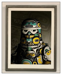 Framing limited edition artwork, dark silver frame, storm trooper